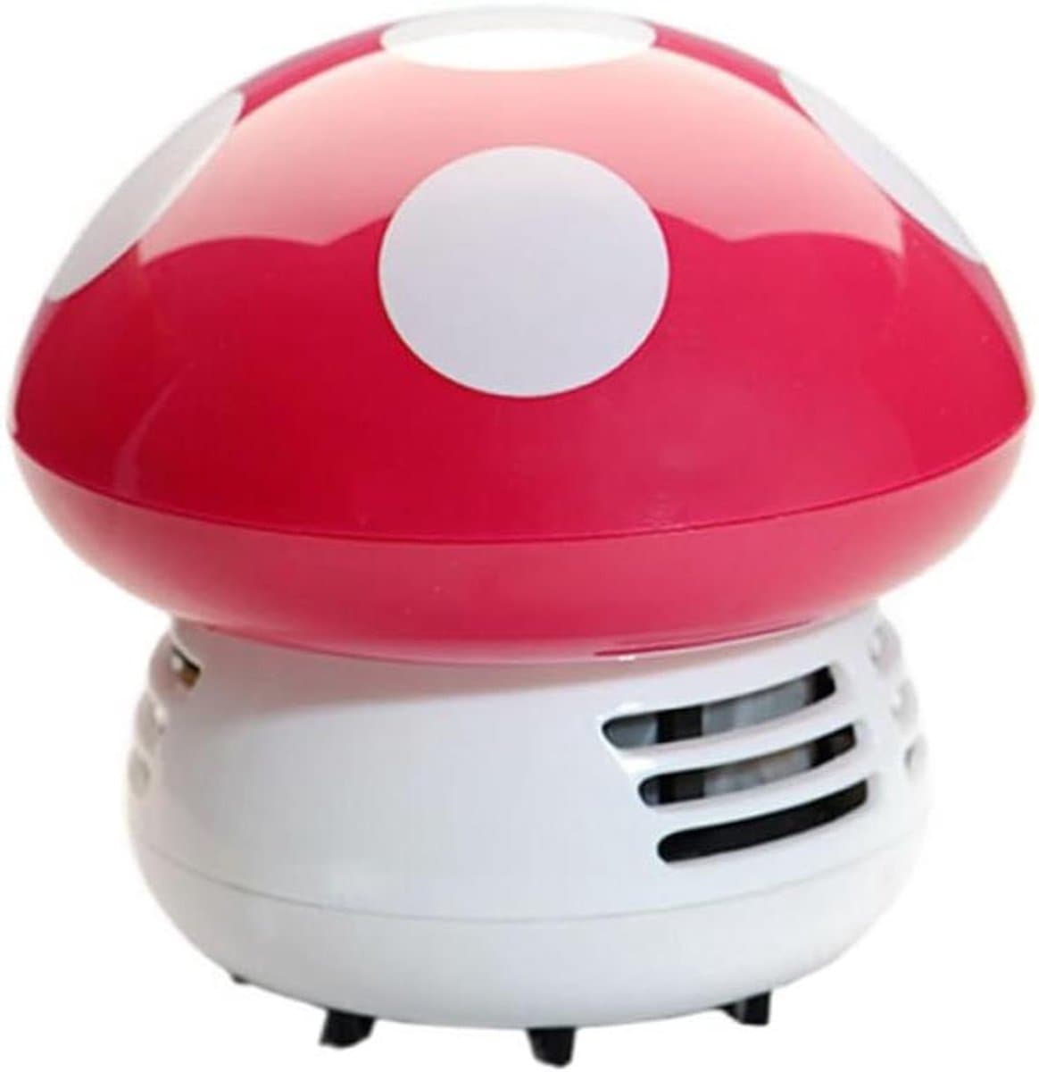 Mini Stofzuiger - Tafelstofzuiger Schoonmaker - Bureau Schoonmaken - Draadloos Ontwerp - 10 cm Breed - Roze Rood — afbeelding 1