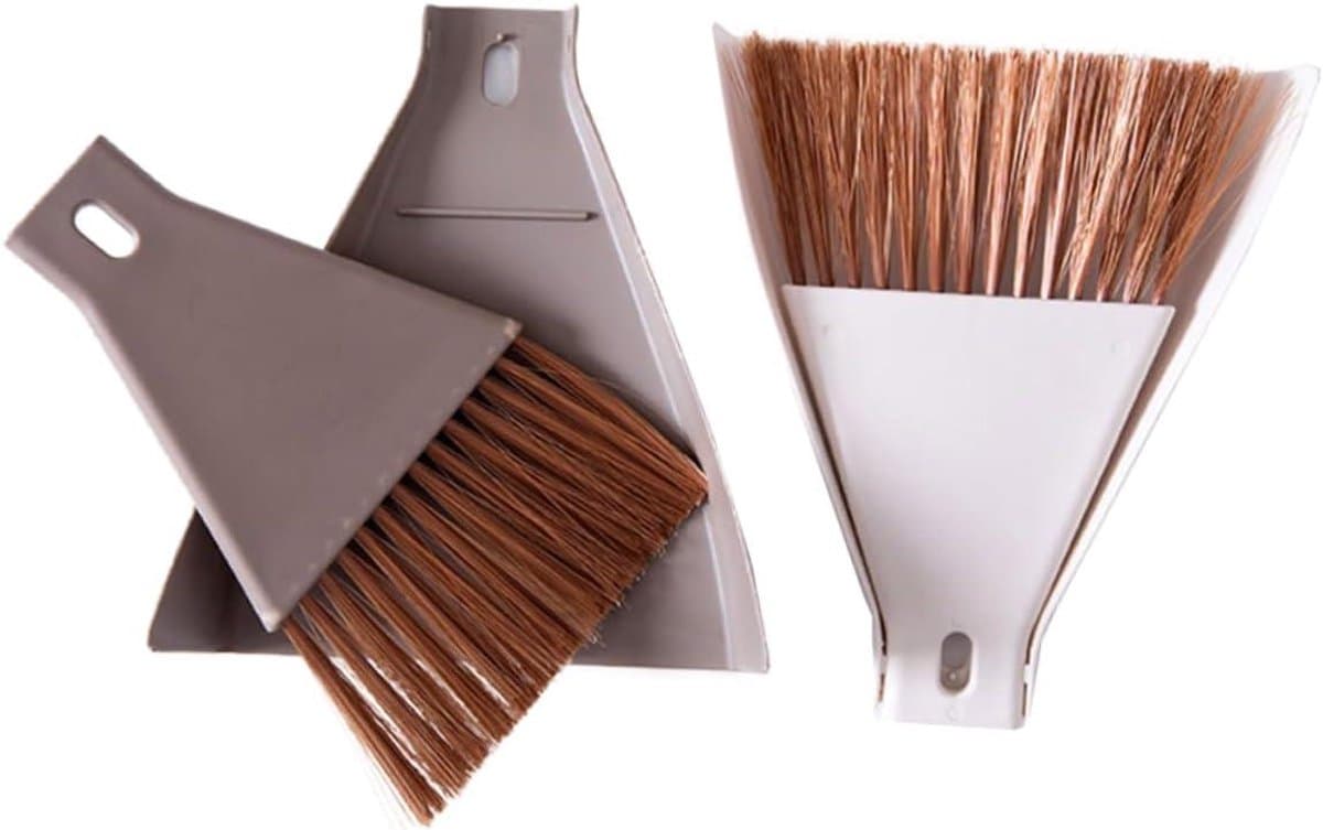 Mini Stoffer Set - Kleine Bezem - Bureau Schoonmaken - Handige Opslag - 15 x 17 cm - Diverse Kleuren — afbeelding 1