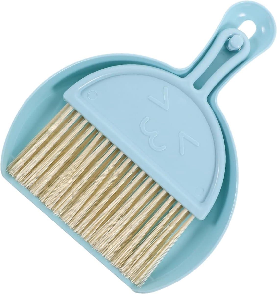 Mini Bezems Stoffer - Reinigingsset - Bureau Schoonmaken - Compact Ontwerp - 18 cm Bezem - Blauw — afbeelding 1