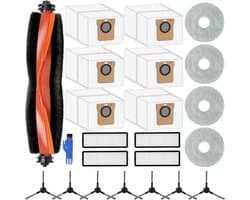 Dailygoods- Stofzuigeraccessoires 23 stuks - Hoofdborstel - Filters - Stofzakken - Zijborstels - Reinigingsdoeken - Compatibel met Xiaomi X20 Max/X20 Pro - Stofzuigeronderdelen