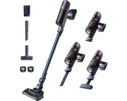 Draadloze Steelstofzuiger - Draagbare Stofzuiger Kruimeldief - Huishoudelijk Schoonmaken - Stop & Go Stand - Tot 45 Minuten - Paars