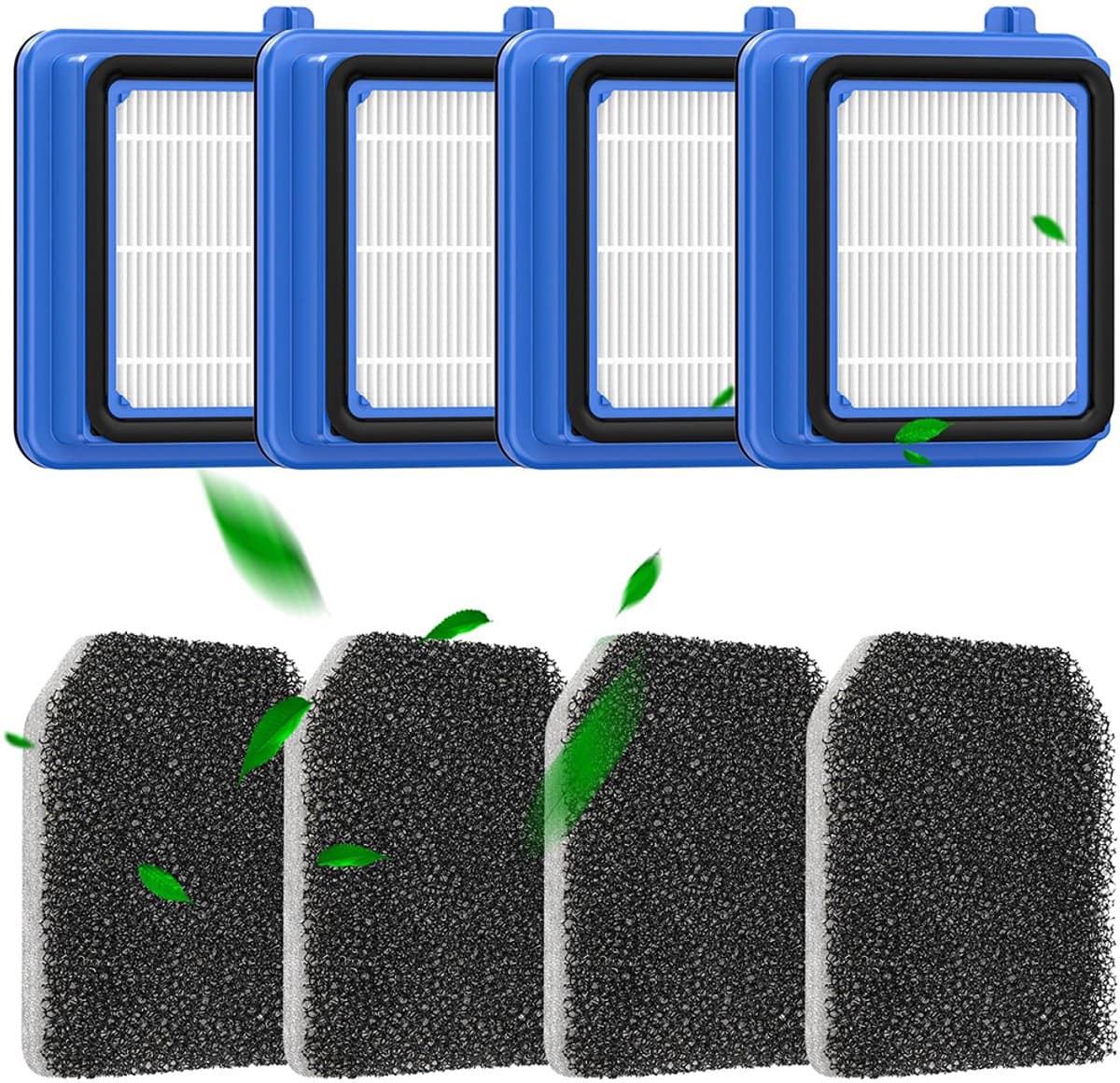 Filterpatroonset voor AEG draadloze stofzuigers - 8 stuks - Vervangingsfilters - Compatibel met QX6, QX7, QX8-2 stofzuigers - Filters - 900923275 — afbeelding 1