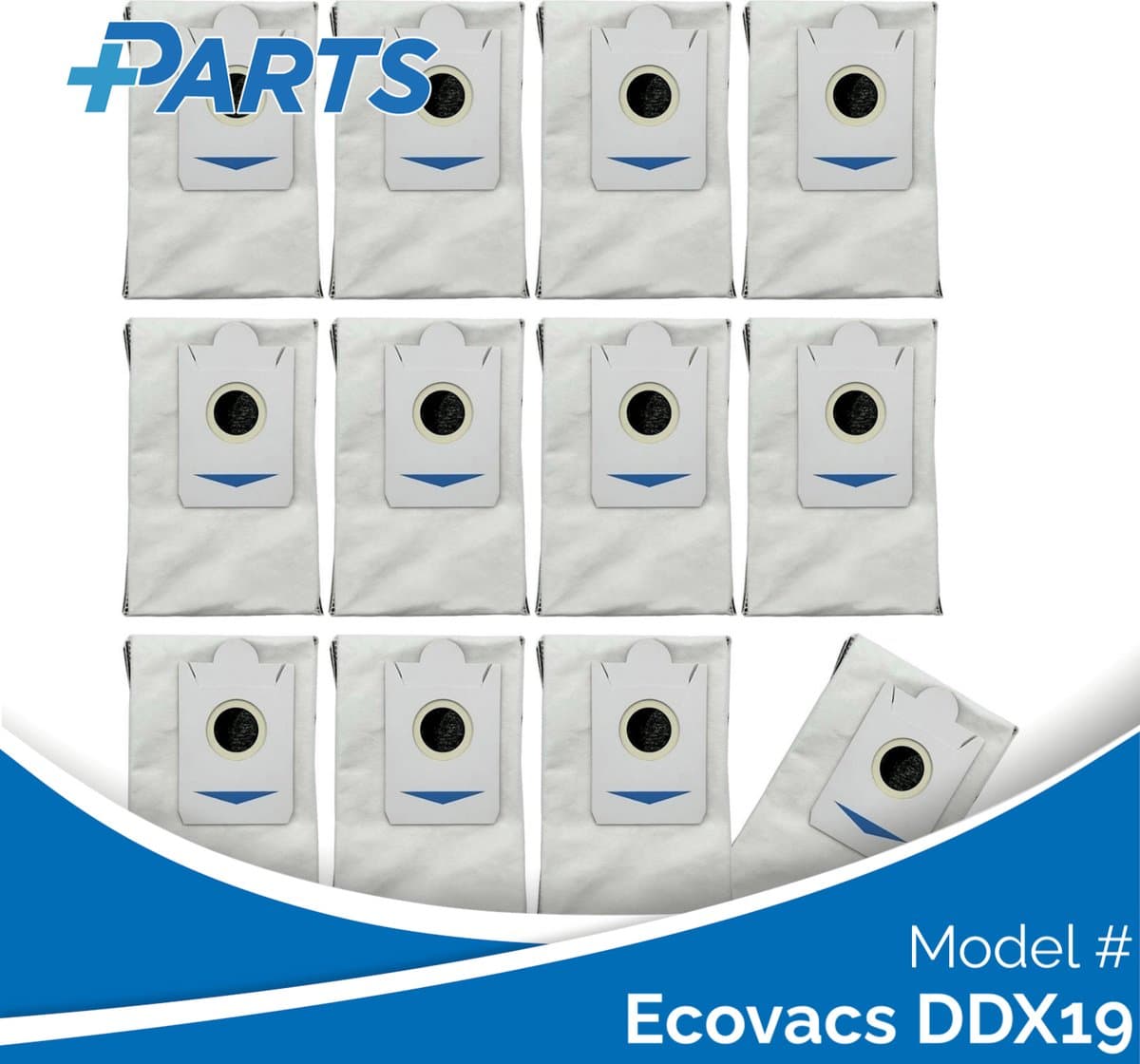 Ecovacs DDX19 Stofzakken (12 Stuks, Plus.Parts® alternatief voor DDB030025) — afbeelding 1