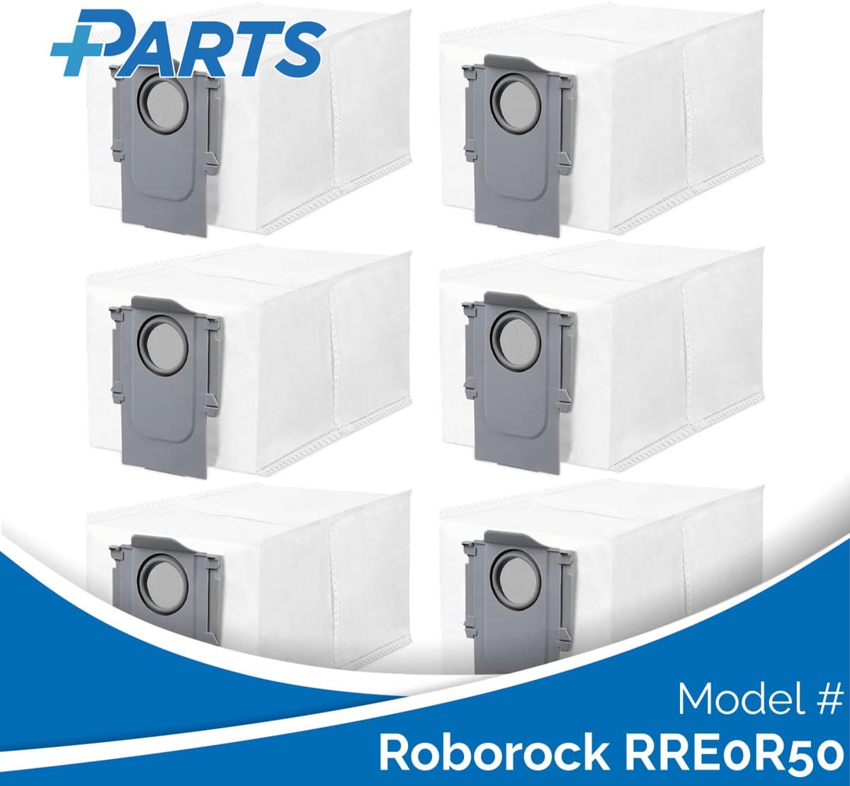 Roborock RRE0R50 Stofzakken (6 Stuks, Plus.Parts® alternatief voor 8.02.0239) — afbeelding 1