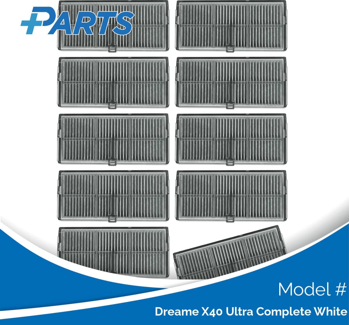 Dreame X40 Ultra Complete White Filters (10 Stuks, Plus.Parts® alternatief voor RHF14) — afbeelding 1