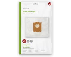 Nedis Stofzuigerzak - 10 Stuks - Synthetisch - Meest verkocht voor: Philips / Electrolux - Wit