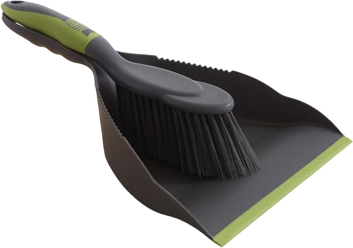 Stoffer en Blik Set - Handveger Stofblik - Snel Opruimen - Lange Handgreep - 44 cm - Grijs — afbeelding 1