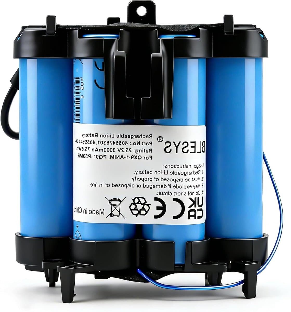 Vervangende Accu - Stofzuiger Batterij - Huishoudelijk Gebruik - Hoge Capaciteit - 252 V 3500 mAh - Zwart — afbeelding 1