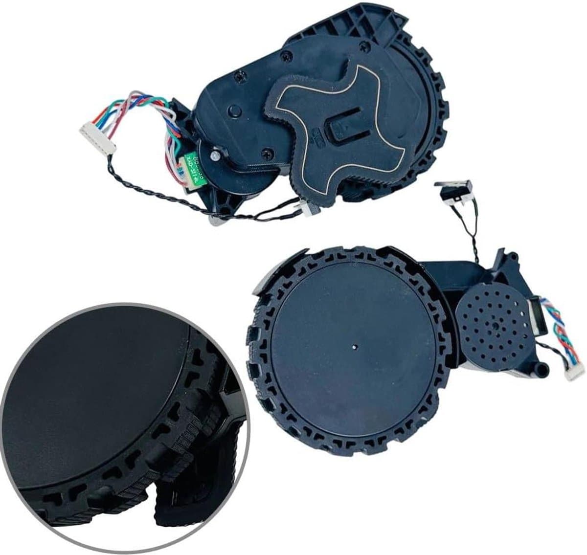 Robot Stofzuiger Wielen - Reserveonderdelen Set - Stille Navigatie - Nauwkeurige Pasvorm - 2 Stuks - Zwart — afbeelding 1