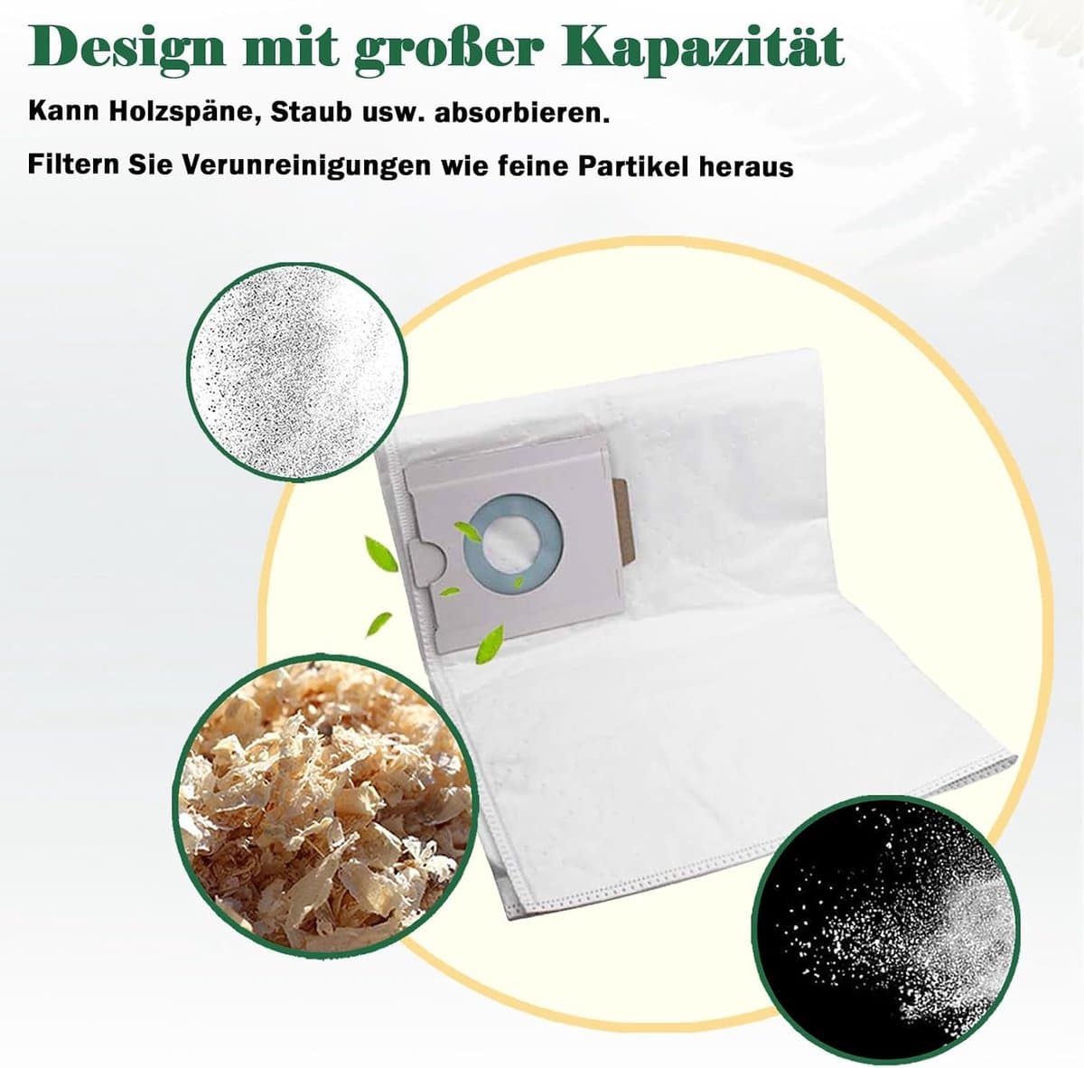 Pack of 10 SC FIS-CT 36/5 Dust Bags, Replacement Parts, SELFCLEAN Filter Bag for Festool CT 36/CTM 36 E/CTL 36 E - ShopVlot — afbeelding 1