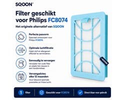SQOON® HEPA-Filter Geschikt voor Philips Performer Compact – Vervangt CP1352 / 432200494411