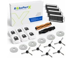 24-delige Complete Accessoires Set Geschikt voor Dreame X50 Ultra Complet / L40s Pro Ultra / L50 Pro / Matrix 10 Ultra Robotstofzuiger - Onderhoudsset - Reserveonderdelen