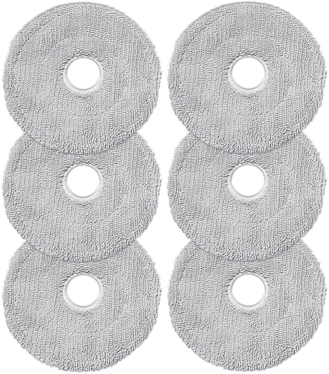 6 vervangbare mopdoeken, geschikt voor Dreame L10s, L20 Ultra, L10s Pro Ultra Heat, L10 Ultra, L10s Pro, L10 Prime, Xiaomi X10, S10, X40 Ultra robotstofzuigers, geschikt voor Dreametech X30 Ultra — afbeelding 1
