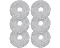 6 vervangbare mopdoeken, geschikt voor Dreame L10s, L20 Ultra, L10s Pro Ultra Heat, L10 Ultra, L10s Pro, L10 Prime, Xiaomi X10, S10, X40 Ultra robotstofzuigers, geschikt voor Dreametech X30 Ultra
