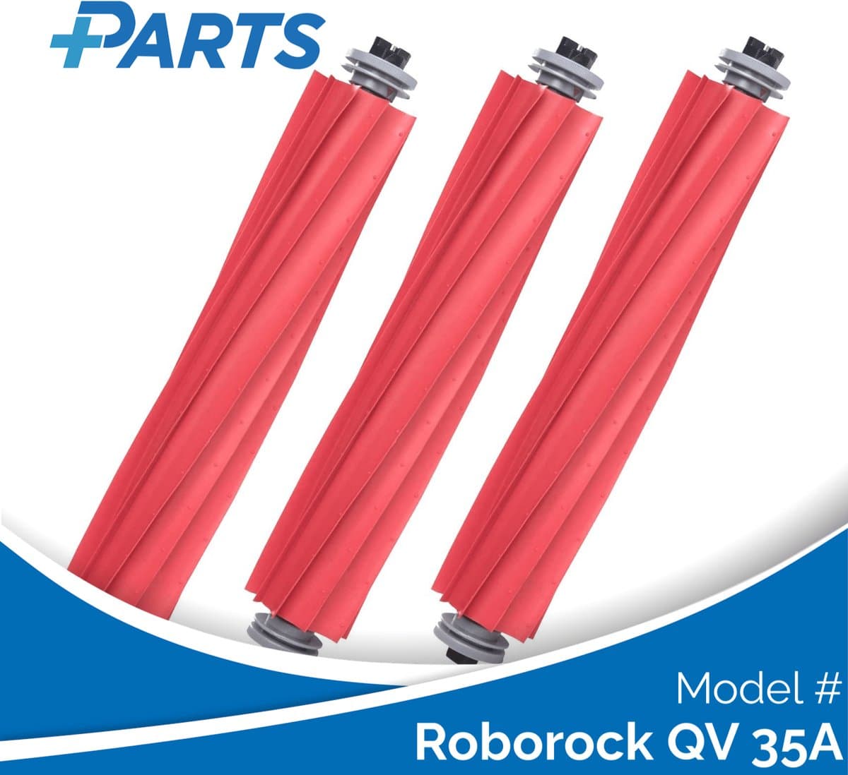 Roborock QV 35A Borstels (3 Stuks, Plus.Parts® alternatief voor 8.02.0079) — afbeelding 1
