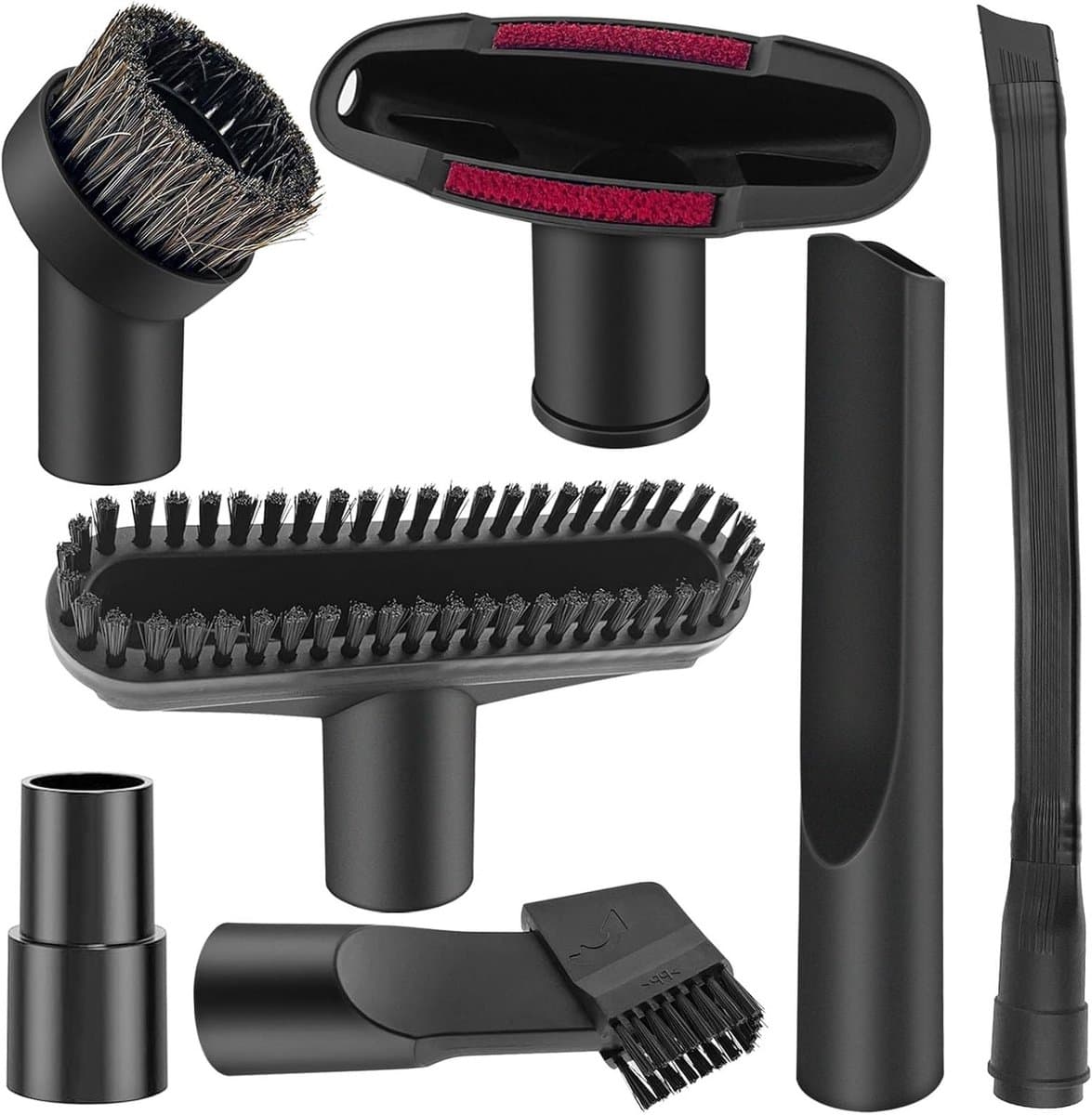 7-delig stofzuigeraccessoire set - flexibele voegenzuigmond voor auto, toetsenbord, tapijt en bank — afbeelding 1