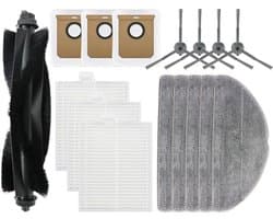 15 stuks - Inclusief 1 hoofdborstel / 2 paar zijborstels / 3 filters / 3 stofzakken / 5 schoonmaakdoeken - voor EUFY L50/ L60