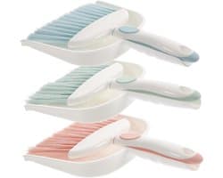 Mini Stofzuiger Kit - Stoffer en Blik Set - Bureau Schoonmaken - Ergonomisch Ontwerp - 23X17X3CM - Diverse kleuren