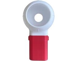 Boor Stofvanger - Puin Container - Mess-Free Boren - Snap-On Ontwerp - 15 x 15 x 5 cm - Wit Rood