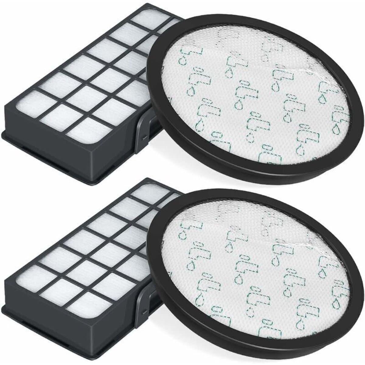 2-pack filters - ZR903701 - Vervangende filterpatronen - Cycloon type 4AAAA RO7647EA RO7663EA RO7676EA RO7681EA (model RO76xx) - H246 stofzuiger — afbeelding 1