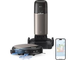 eufy S2 Nieuw 2026 Stofzuiger- en Dweilrobot HydroJet - 30kPa AeroTurbo™ 2.0-Zuigkracht - Vloerreinigingssysteem 2.0 - EcoClean™ Elektrolyse - Randreiniging - Haarvrije DuoSpiral™ Borstels - 12-in-1 UniClean™ Station