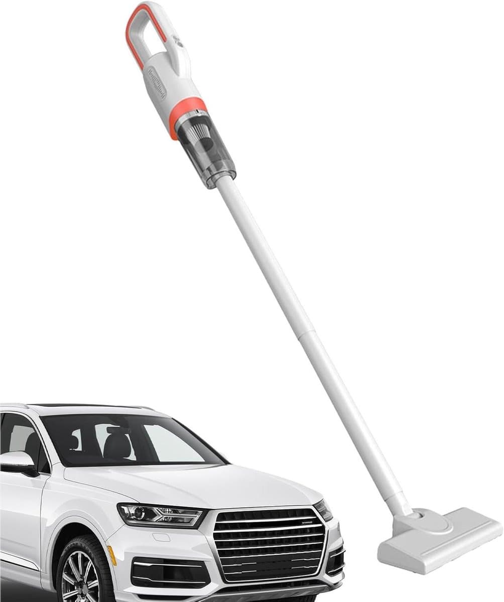 Draadloze Stofzuiger - Handstofzuiger Draagbaar - Auto Interieur Reinigen - Draadloos Opladen - 44L x 19B x 15H cm - Oranje — afbeelding 1