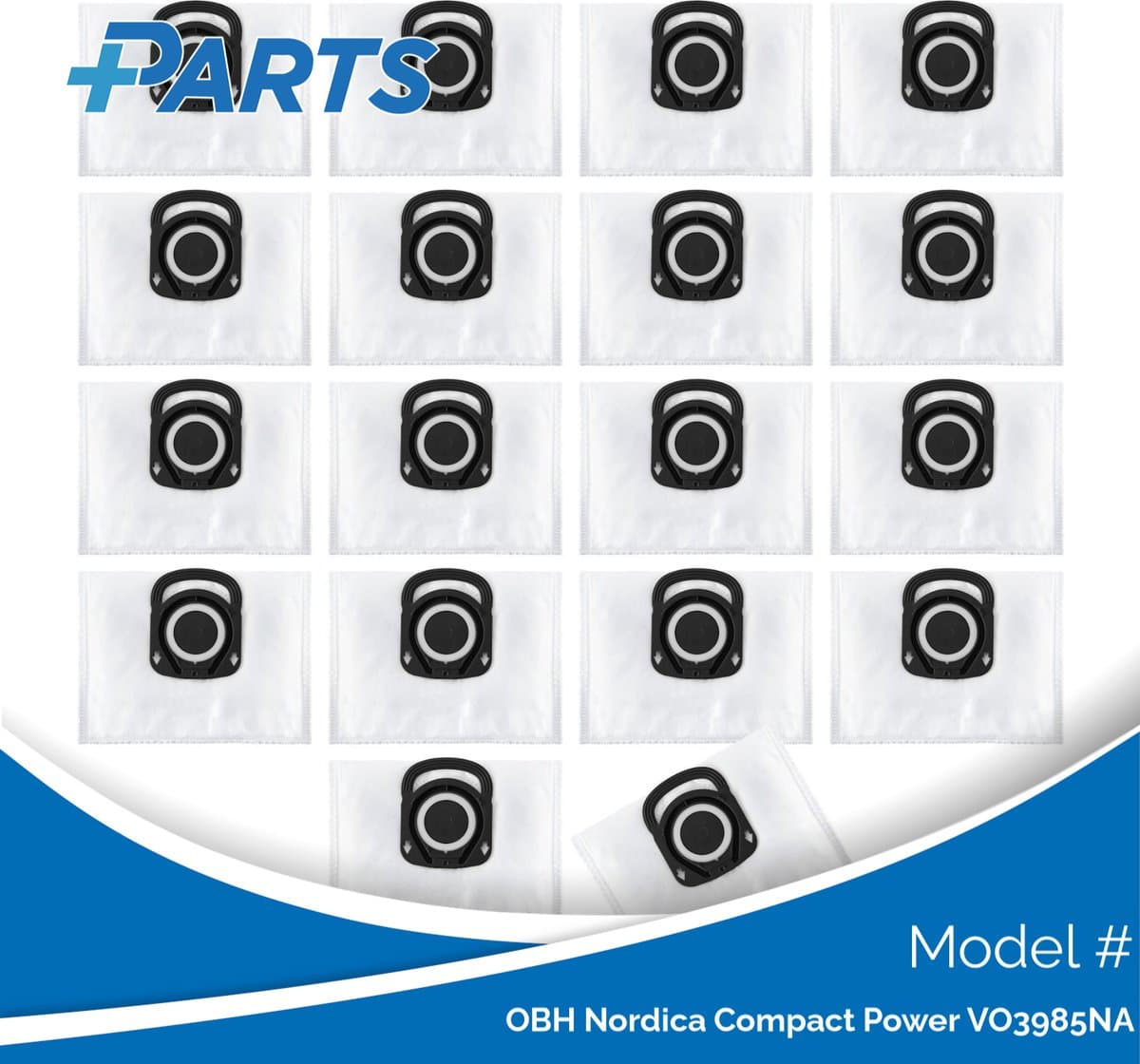 OBH Nordica Compact Power VO3985NA Stofzakken (18 Stuks, Plus.Parts® alternatief voor ZR200540) — afbeelding 1