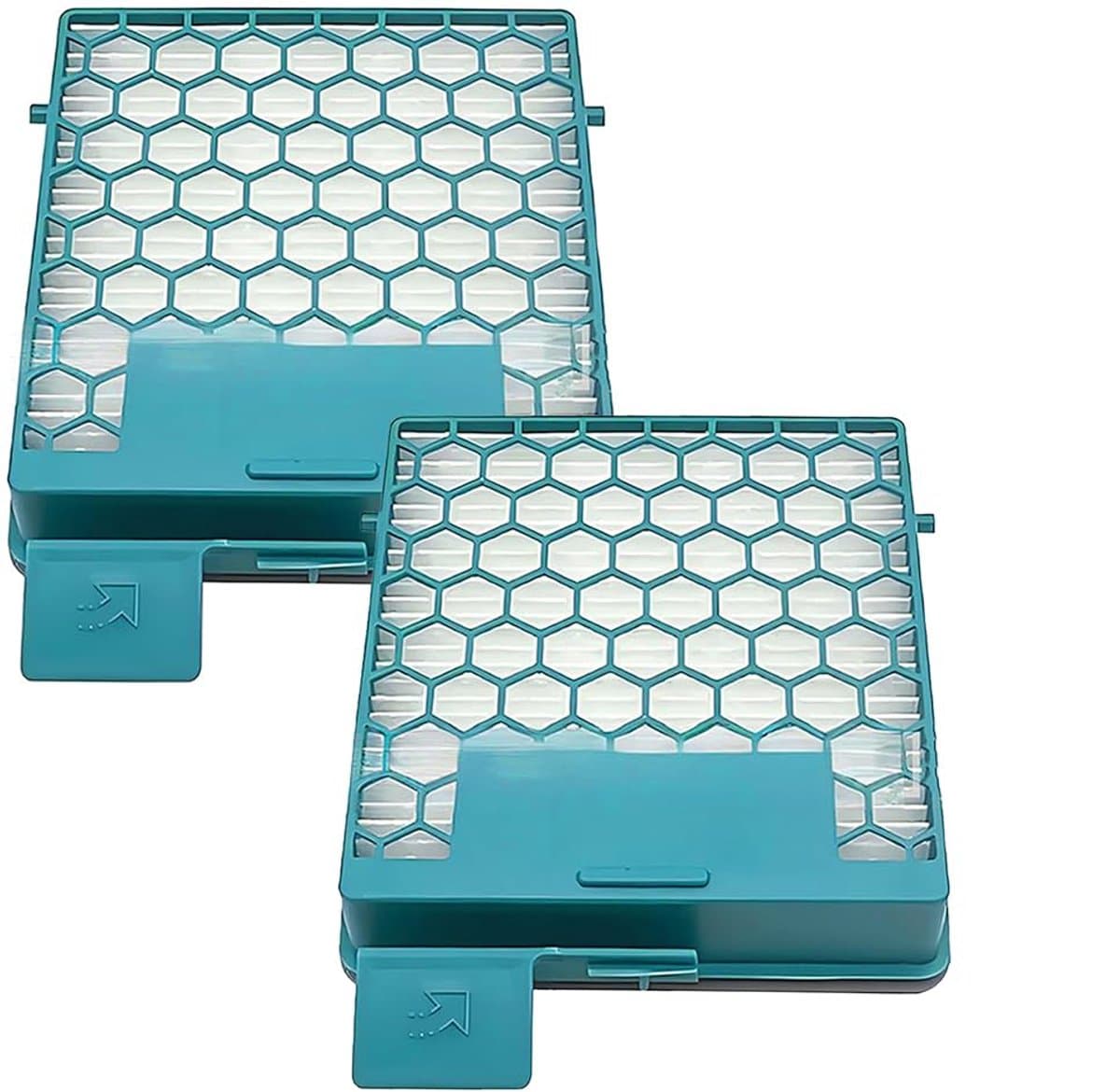 HEPA Filter - Vervangt Filter - Filter - geschikt voor Miele boost CX1 series - Vervangt 11639240 Hygiene AirClean SF HY 60 - 2 stuks - Blauw — afbeelding 1