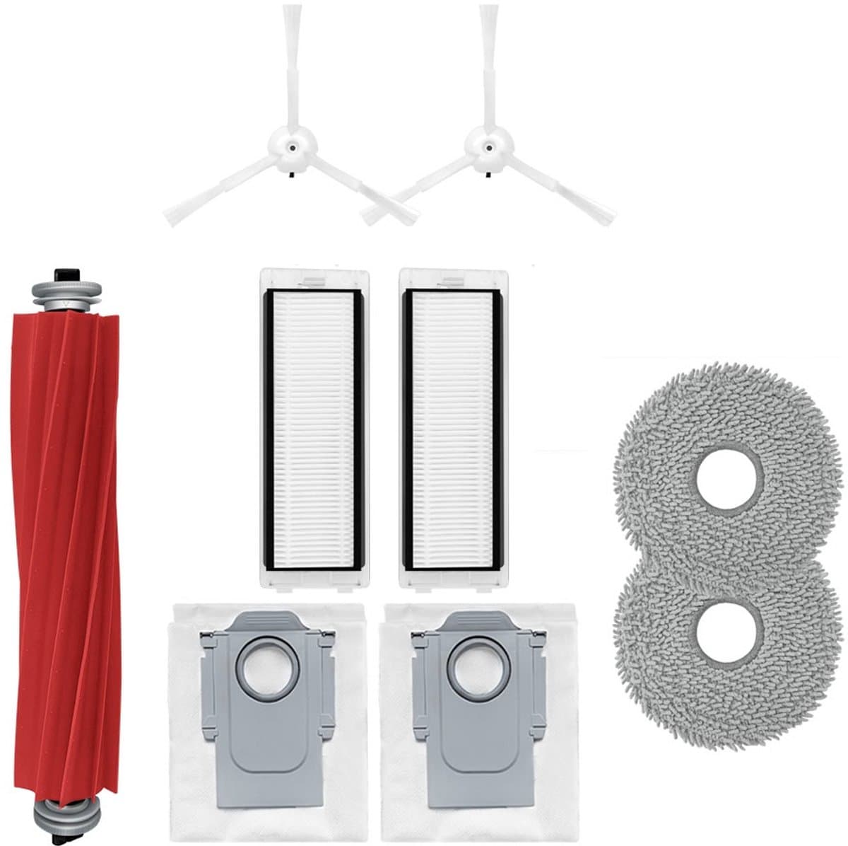 Replacements® onderdelen geschikt voor Roborock QV35A, QV35S, QR598 en QR798 (9-delig) — afbeelding 1