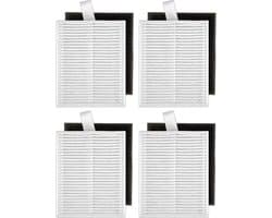 (4 Stuks) L60 L50 HEPA-filters Geschikt voor Eufy L60, L60 Hybrid, L60 SES, L50 SES, L50-serie Robotstofzuiger, Hepa-Filterset, Vervangende Onderdelen, Met Schuimfilter 4 Sets