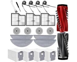 JGS Premium - Reserveonderdelen set voor stofzuiger | 23-delig | Hoofdborstel, zijborstels, HEPA-filters, dweilen, stofzakken | Reinigingsborstel, schroevendraaier