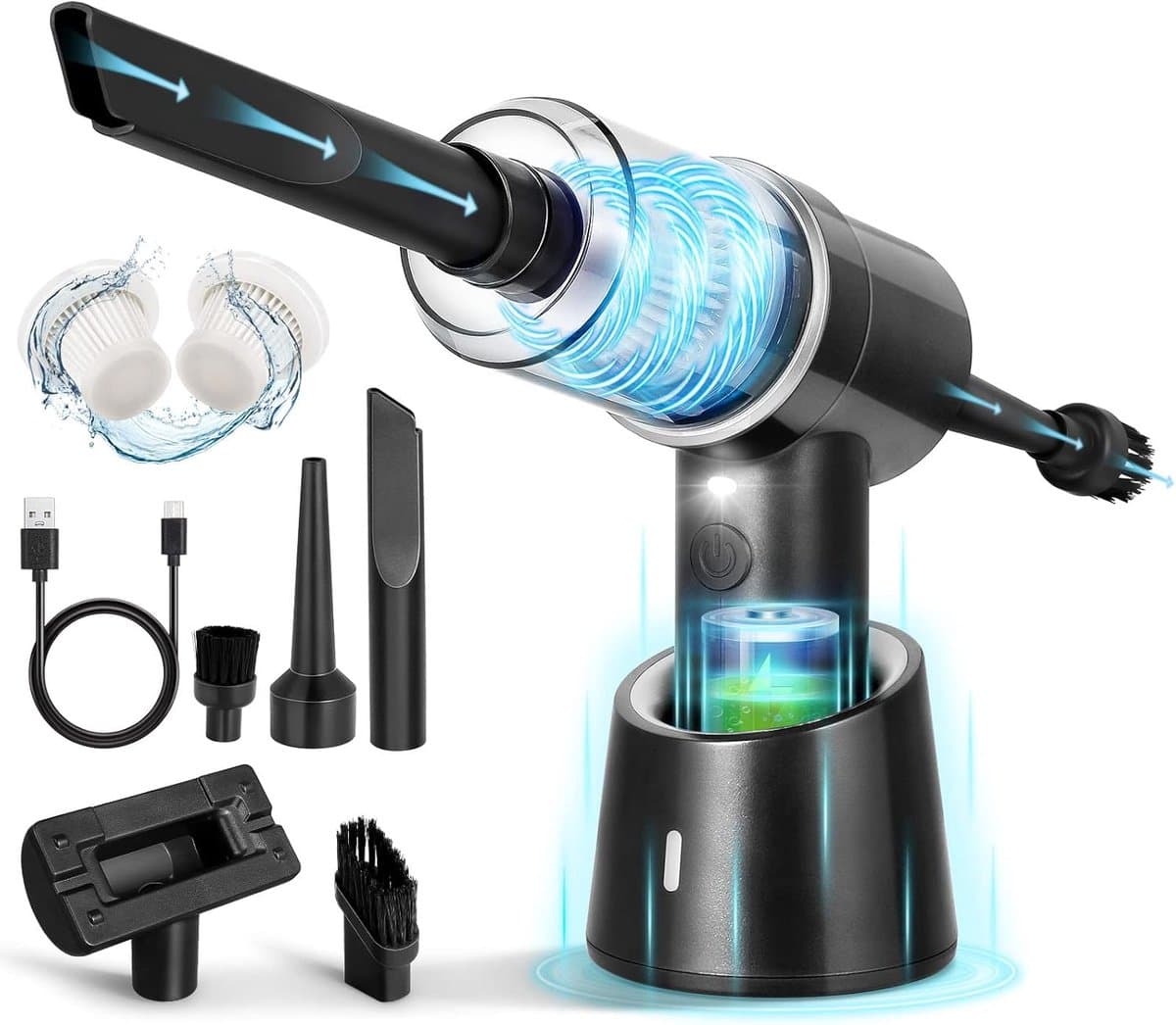 Lexium Kruimeldief snoerloos – Kruimeldief met steel – Nat&Droog – Handstofzuiger – Extreme zuigkracht – Kruimeldief snoerloos – Kruimelzuiger – Jouw ultieme schoonmaakpartner – Kruimelzuiger – Autostofzuiger – Handstofzuiger - Draadloos — afbeelding 1