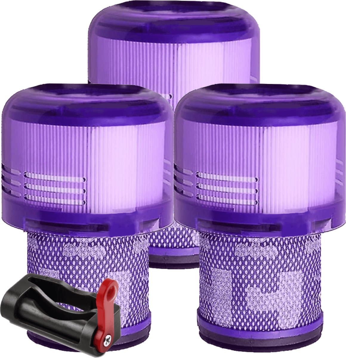 HEPA-filter - 3 stuks - Geschikt voor Dyson V11, SV14 en V15 steelstofzuigers inclusief trigger — afbeelding 1