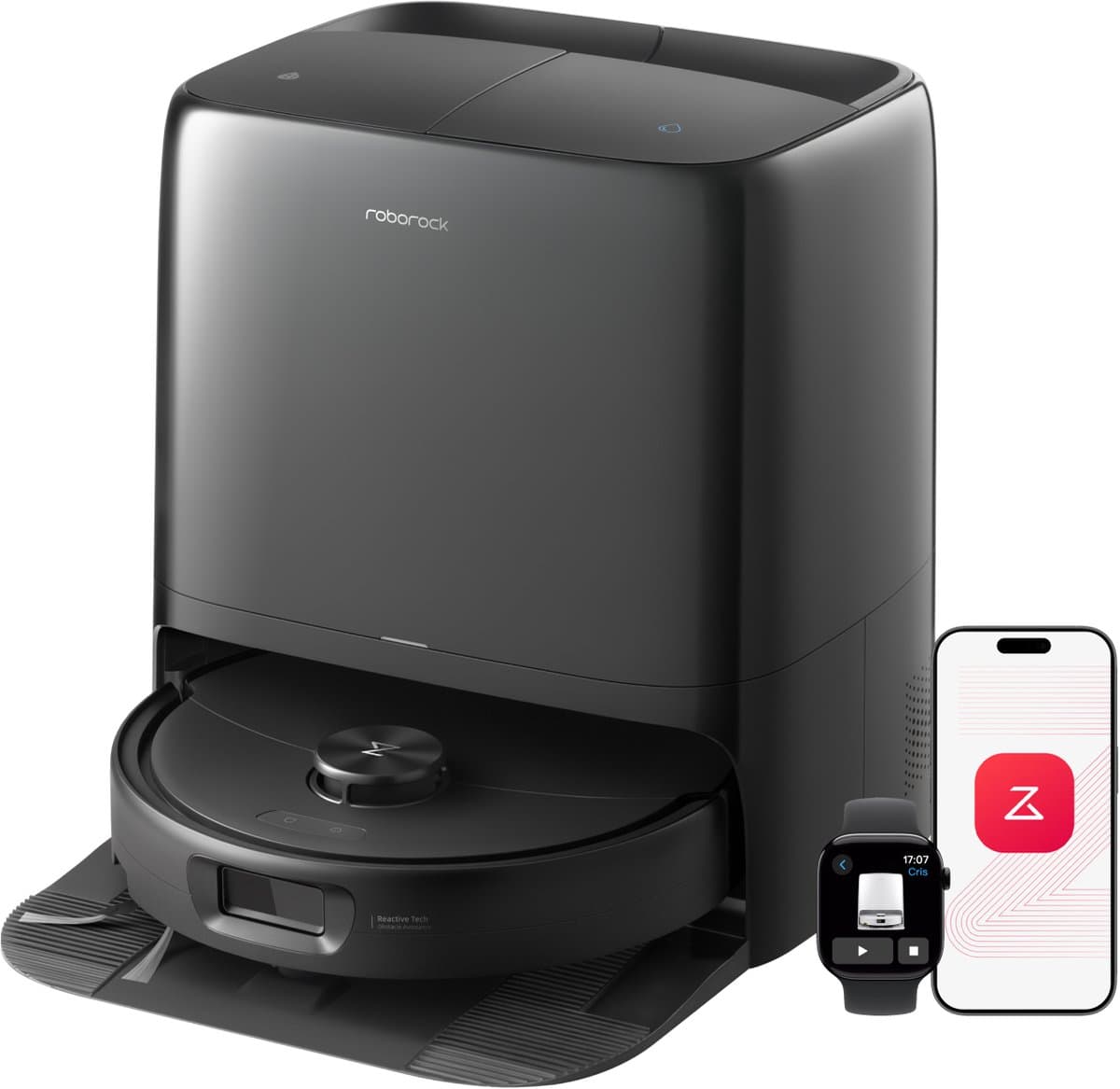 Roborock Qrevo 2 Pro-Robotstofzuiger-FlexiArm-technologie-25000 Pa-dubbel anti-klitsysteem-Intensieve tapijtreiniging 15 mm Dweilverhoging-Drogen met 45°C hete lucht en zelfreiniging op 75°C-Roborock SmartPlan 3.0-Reactive Tech obstakelvermijding — afbeelding 1