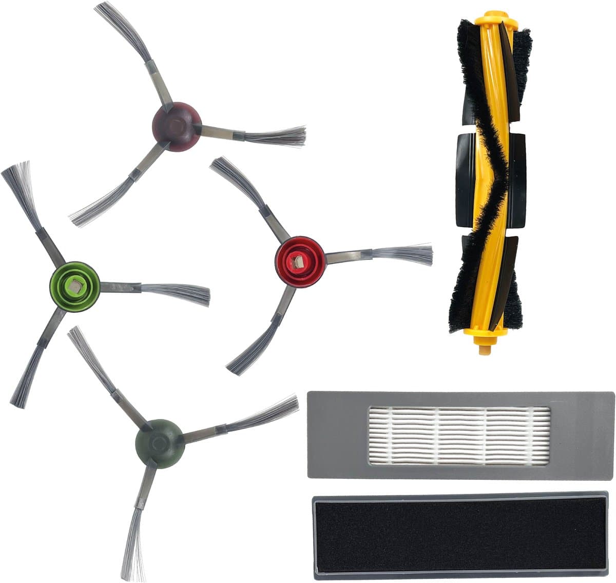 PARTS4® Robotstofzuiger vervangingsset geschikt voor Ecovacs Deebot T8 / N8 / T9 serie | 8-delige set met middenborstel, zijborstel (4 x), HEPA filter (3 x) — afbeelding 1