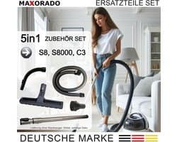 MAXORADO Stofzuiger Set 5-delig - Parketborstel + telescopische buis + handgreep met zuigregeling + slang + meubelborstel - geschikt voor Miele S8 Serie, Complete C3 - en veel meer