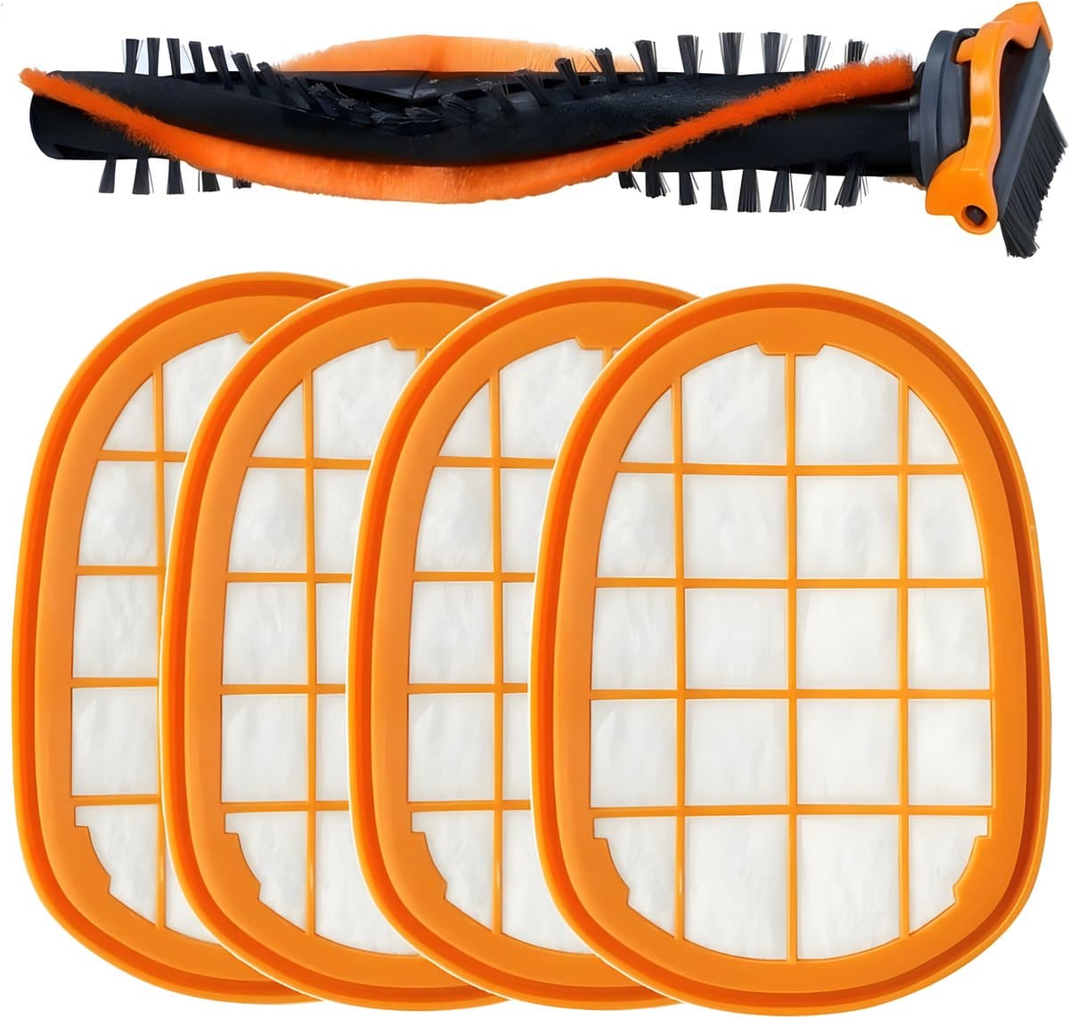 1x Hoofdborstel en 4x Filter set geschikt voor Philips SpeedPro Max - Vervanging onderdeel accessoires CP0663 / CP0667 — afbeelding 1