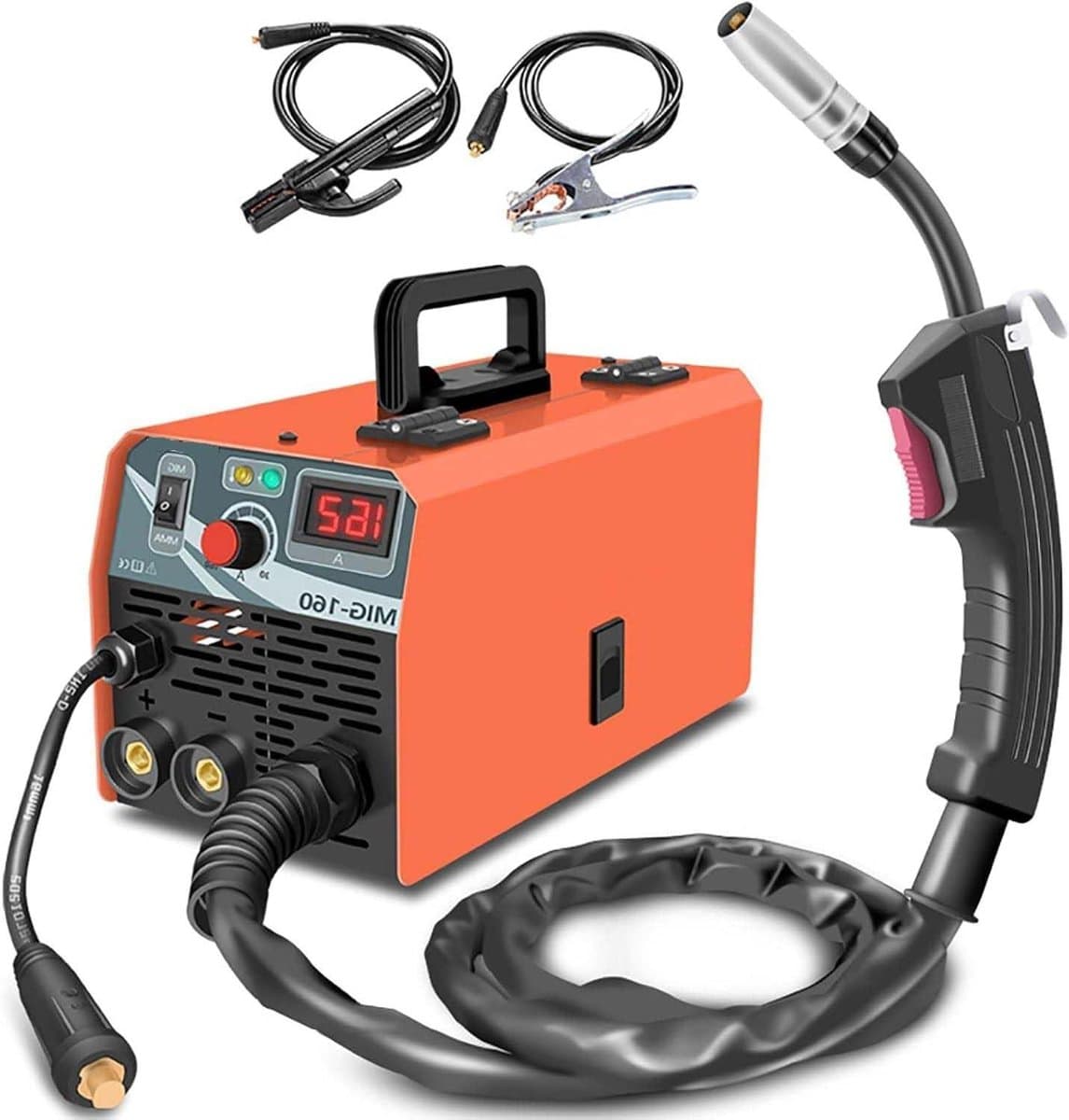 Draagbare lasmachine - Semi-automatische booglasser - Reparatie en doe-het-zelf - Veelzijdige 2-in-1 functionaliteit - 6kg - Grijs — afbeelding 1