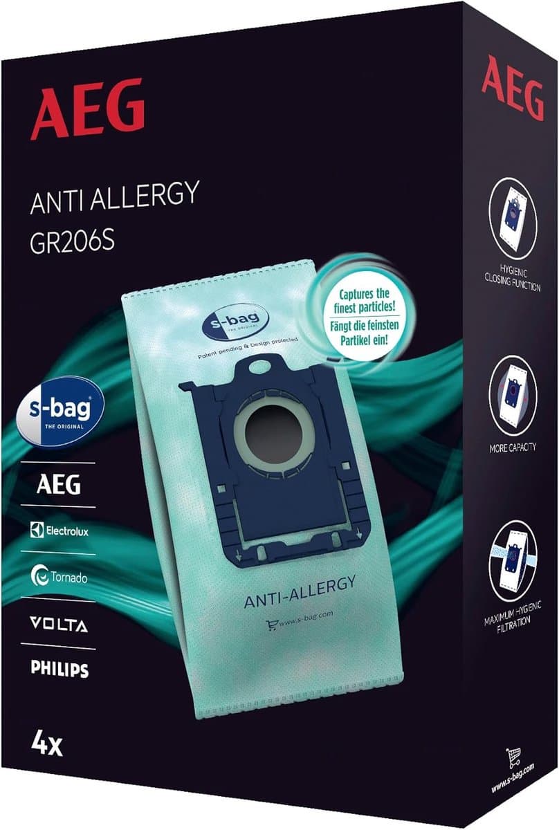 Stofzuigerzakken Anti-allergeen - Stofzakken Synthetisch - Stofvrij Huis - Originele S-Bag - 3.5 liter - Wit — afbeelding 1