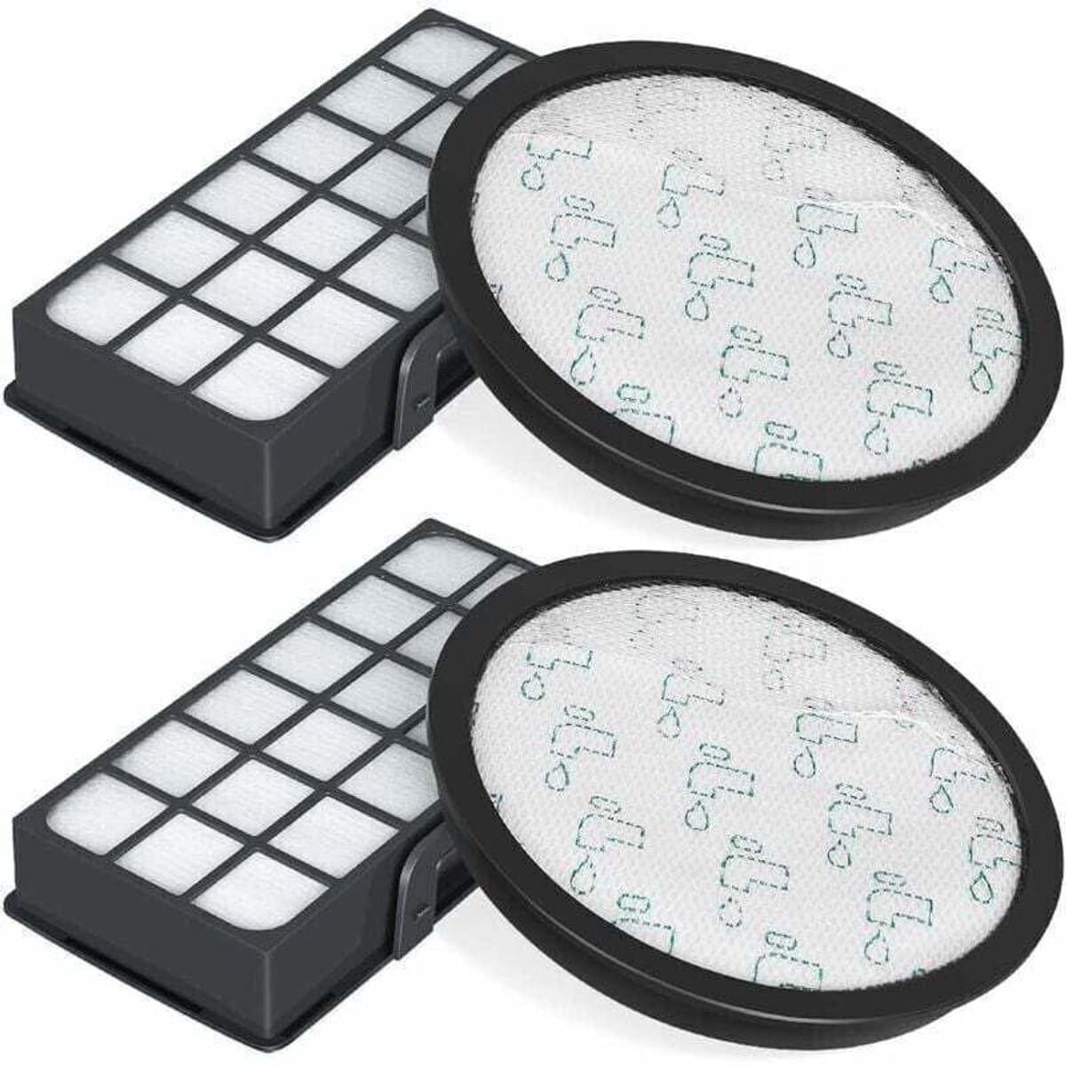 Set van twee HEPA-filters voor geschikt voor Rowenta Silence stofzuigers, compatibel met accessoire ZR903701, Force Cyclonic 4AAAA RO7647EA RO7663EA RO7676EA RO7681EA (model RO76xx) H246 — afbeelding 1