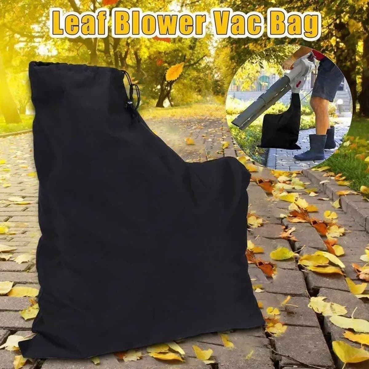 Vervangende Bladblazer Zak - Bladopvangzak Universeel - Tuin Opruimen - Gladde Oppervlakken - 357 Gram - Zwart — afbeelding 1