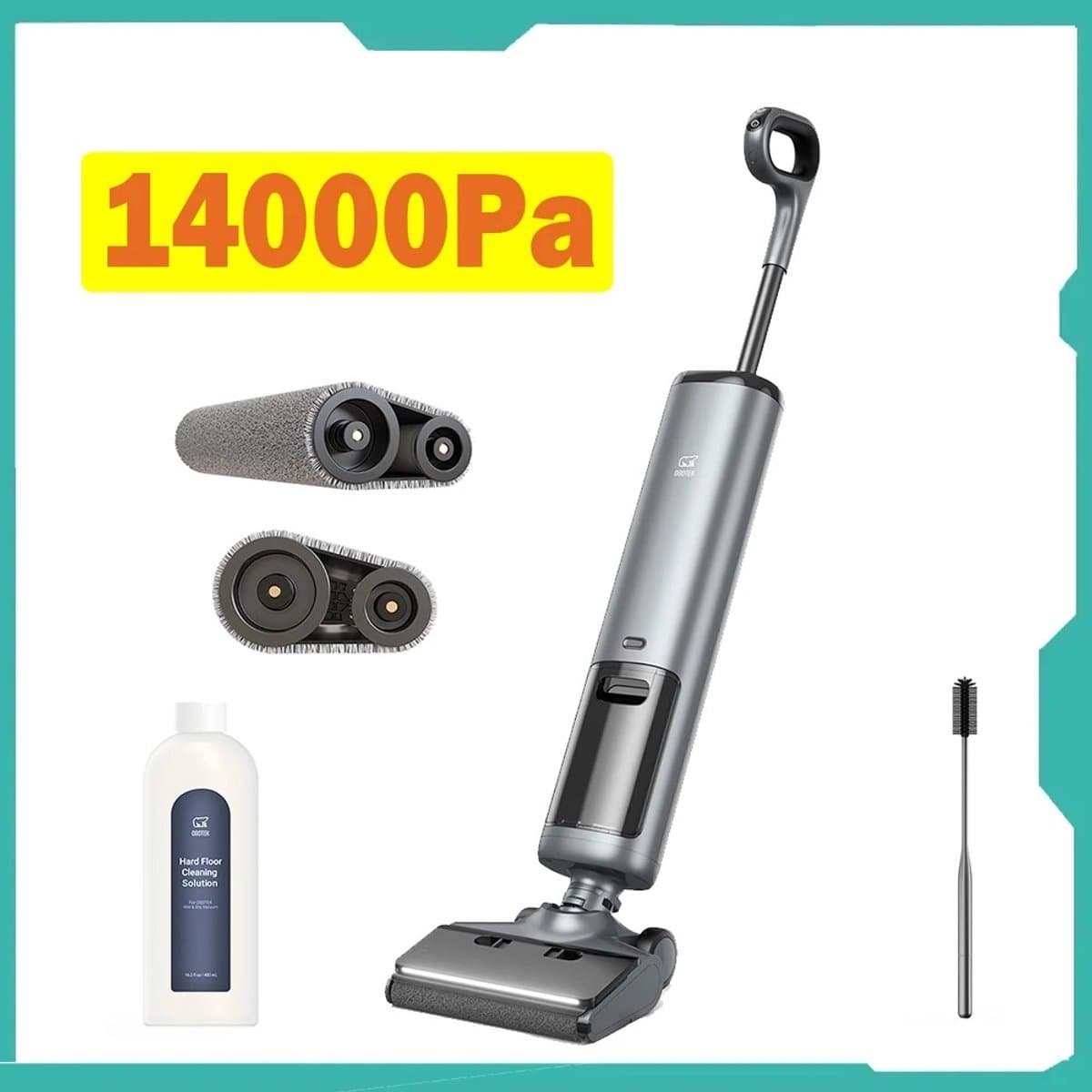 Stofzuiger - stofzuigers - stofzuiger zonder zak - stofzuiger draadloos - stofzuiger snoerloos - vacuum cleaner - Nat & Droog Stofzuiger - Zelfreinigend - 4000mAh Accu - 750ml Watertank - 35 Min Gebruikstijd - GRIJS — afbeelding 1