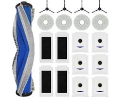 Accessoires voor stofzuigers - Geschikt voor T30 Ecovacs DEEBOT T30 PRO OMNI / T30 OMNI Vervangende accessoires voor robotstofzuigers - 1 hoofdborstel, 4 filters, 4 zijborstels, 4 dweilen, 4 antibacteriële stofzakken
