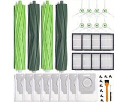 Dutchers® - 28-delige Stofzuiger Irobot Accessoireset - Onderhoudsset - XXXL- Roomba onderdelen - Geschikt voor iRobot i3 i3+ i7 i7+ i4 i6 i6+ i8 i8+ E5 E6 E7 (niet J7+) - Reserve Onderdelen - Stofzuigerzakken - Hepa filters - Zijborstels
