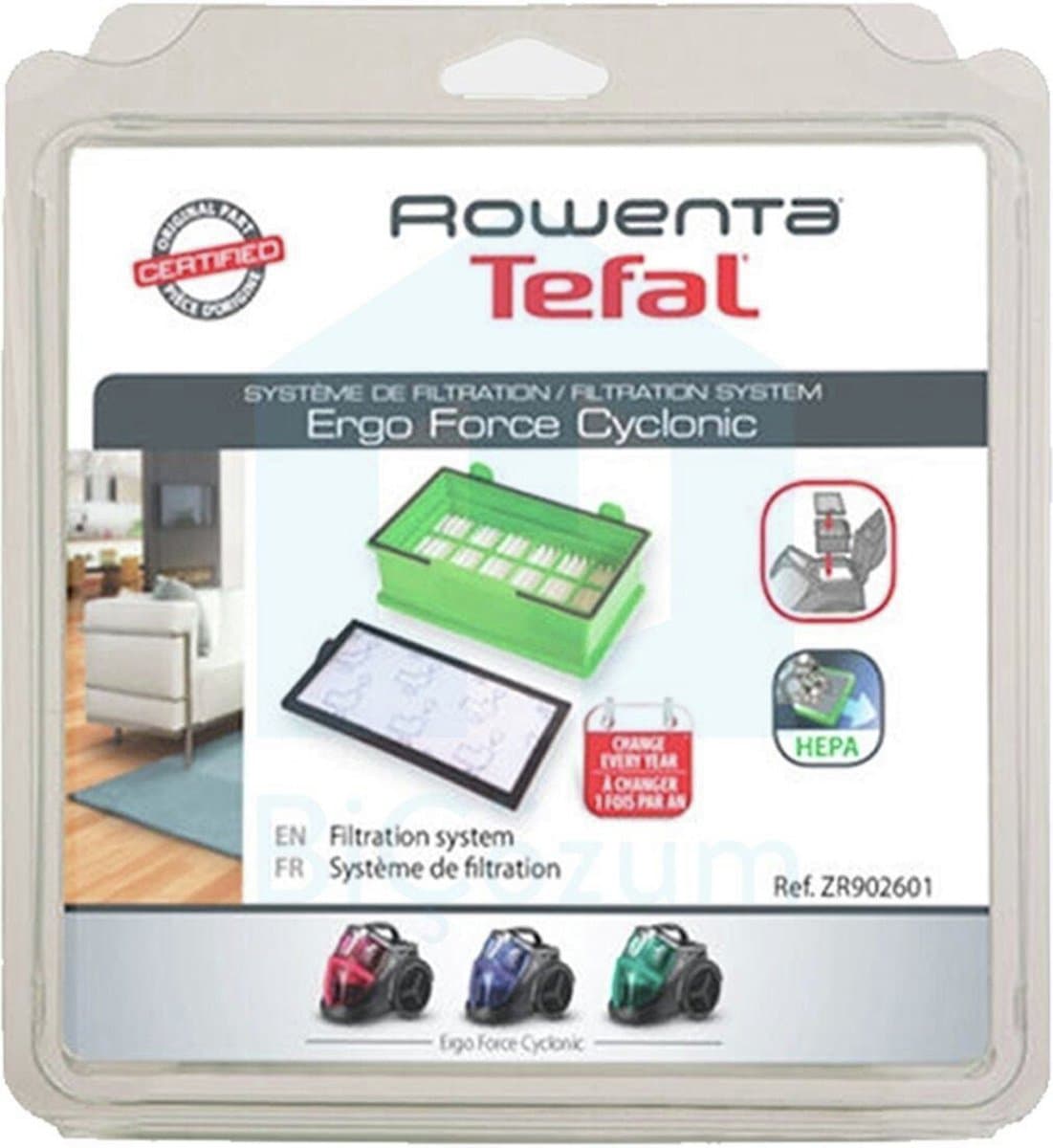 Seb Tefal Calor Moulinex part ZR902601 filtre hepa+filtre la — afbeelding 1