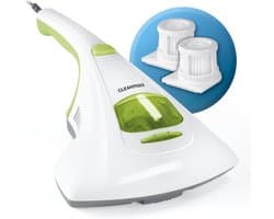 CLEANmaxx mijtstofzuiger met UV-C-licht en 2 EPA-filters, handstofzuiger voor matrassen voor mensen met allergieën, anti-mijt matrasreiniger die 99,9% van alle mijten, bacteriën en bedwantsen vernietigt