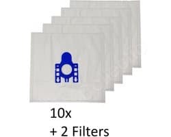10x Stofzuigerzakken Geschikt Voor Miele Complete C3 Silence (Ecoline Plus) Stofzuiger Modellen - Set Van 10 Zakken Met 1 Stuks Filter