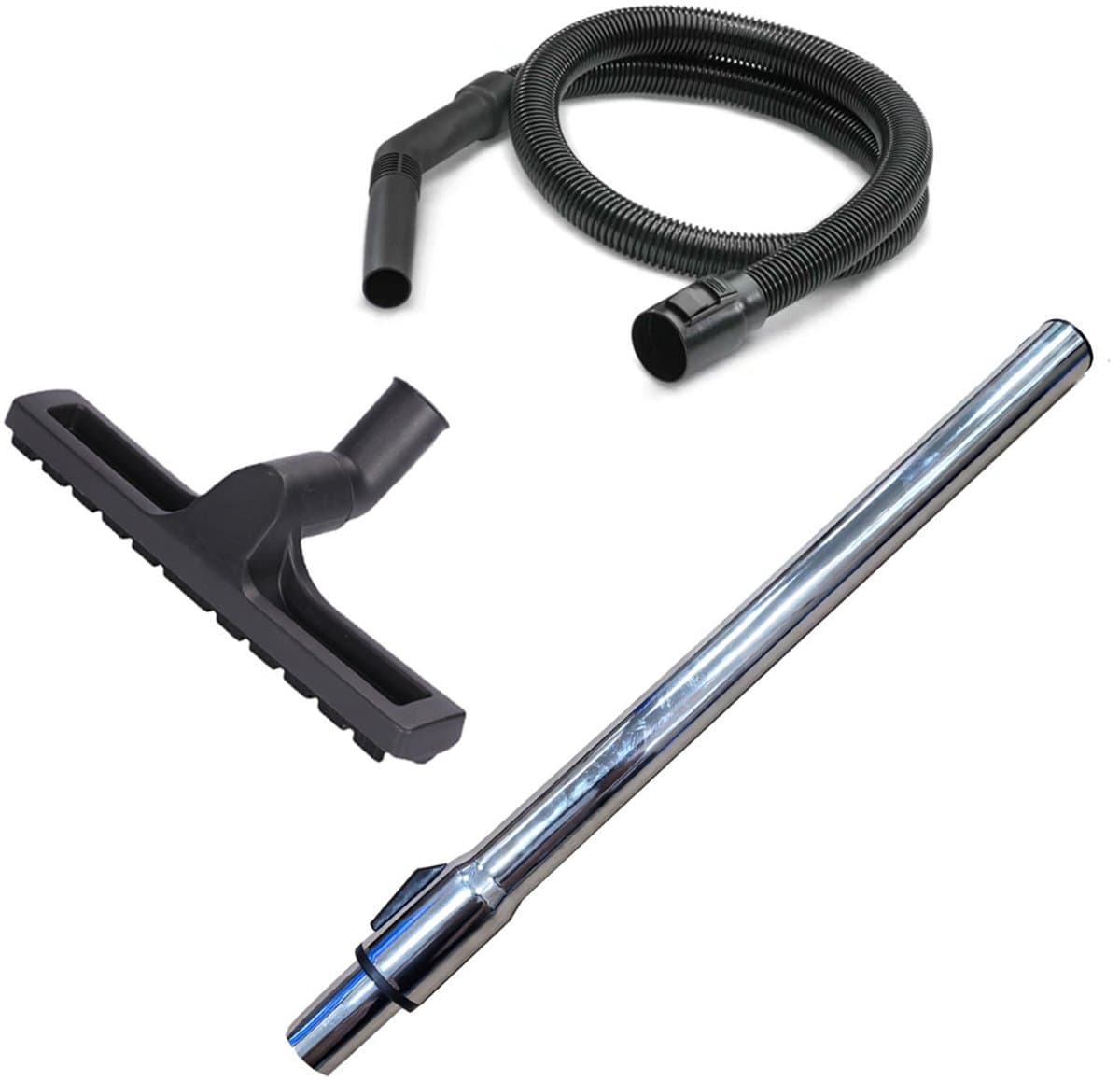 Driedelige stofzuigerslang/borstel/telescopische buisset - Stofzuigeraccessoires - Karcher NT-serie - Reinigingskop, vloerborstel en zuigkopslangset - Geschikt voor Karcher NT18, NT20 en NT30 - Zwart — afbeelding 1