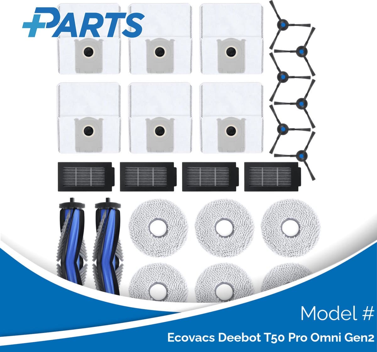 Ecovacs Deebot T50 Pro Omni Gen2 Onderhoudsset (Plus.Parts® alternatief voor DKT060203) — afbeelding 1