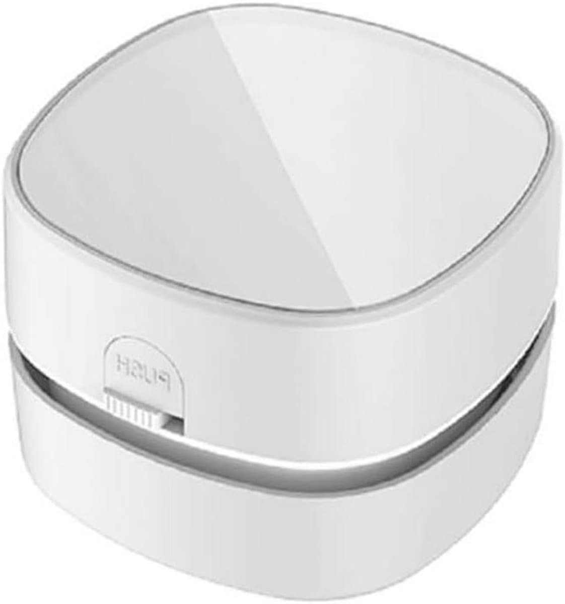 Tafelstofzuiger Mini - Bureau Reiniger - Desktop Schoonmaken - Hoge Zuigkracht - Batterij Aangedreven - Wit — afbeelding 1